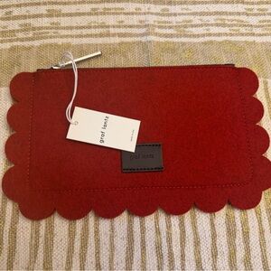 Graf Lantz Red Scalloped Clutch